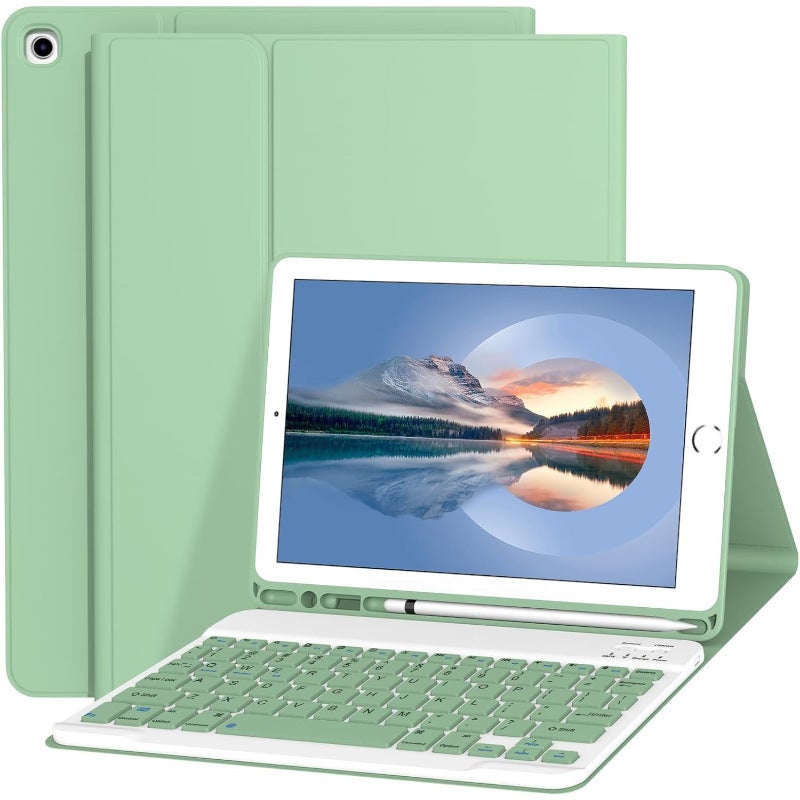 Suitable For Ipad Tablet 10.2Inch Protective Case 10.5 Detachable Wireless Bluetooth Keyboard Air3 Pen Slot Leather Case - Image 1